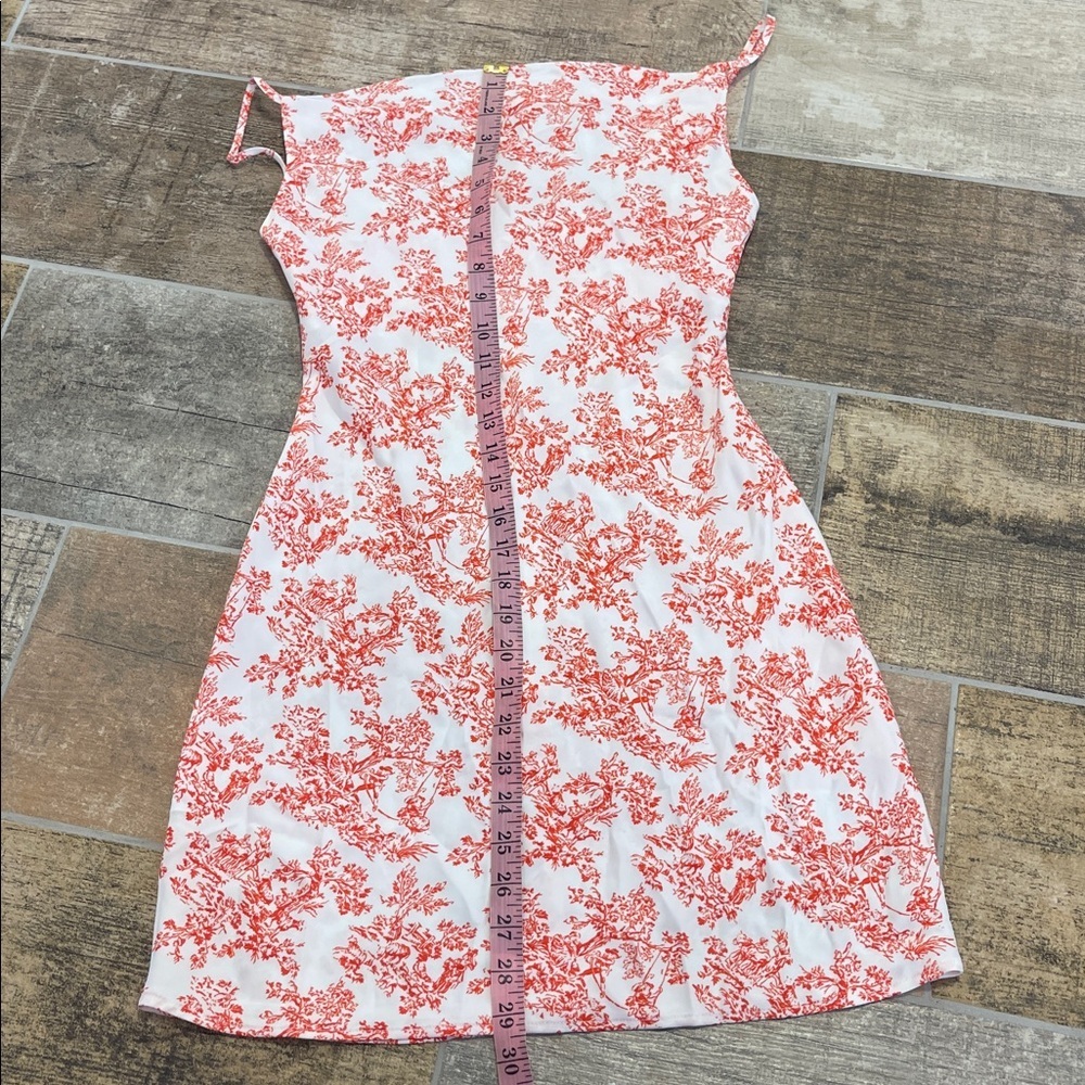 NWT Urban Outfitters Red and White Patterned Slip Dress Spaghetti Straps Small S - Picture 11 of 11